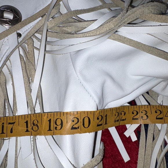 Vintage 80s Eagle Fringed Cow-Boy Western Leather Jacket - Picture 9 of 10